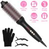 3 In 1 Thermal Brush Hair Curler Brush Hair Curler Straightener with 10 Heating Levels 30S Fast Heating Fit for All Hair Types for Home Travel