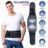 Lower Back Massager Heating Pad Cordless Heating Pad with Air Compression Vibration for Back Belly Waist Shoulder Pain Relief