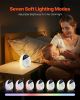 VEVOR Sound Machine, 18 Soothing Sleep Sounds, 7-Color Night Light, 6-in-1 White Noise Sound Machine with Dual Alarms, APP