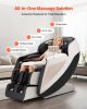 VEVOR Full Body Massage Chair, 3D Zero Gravity Recliner with SL Track, 18 Auto Modes, Heat, Foot Rollers, Armrest Control, LCD Display, 36 Airbags