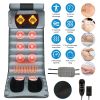 Advanced Version Full Body Electric Massage Mat, Heating, Vibration Massage Pad, Use on Mattress or Chair with Head Pillow