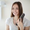 Cordless Negative Ion Hair Straightener Brush Rechargeable Mini Styling Comb with 12 Heating Levels Anti-scald 30S Preheating 30Mins Auto Sleep LCD Di