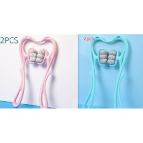 Multifunctional Manual Six-wheel Neck Massager Massage Relieve Roller Massage Tool (Option: A set 2pcs)